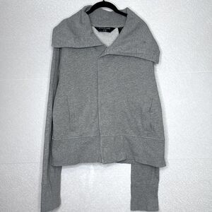 Norma Kamali Shawl Collar Snap Front Sweatshirt 2X
